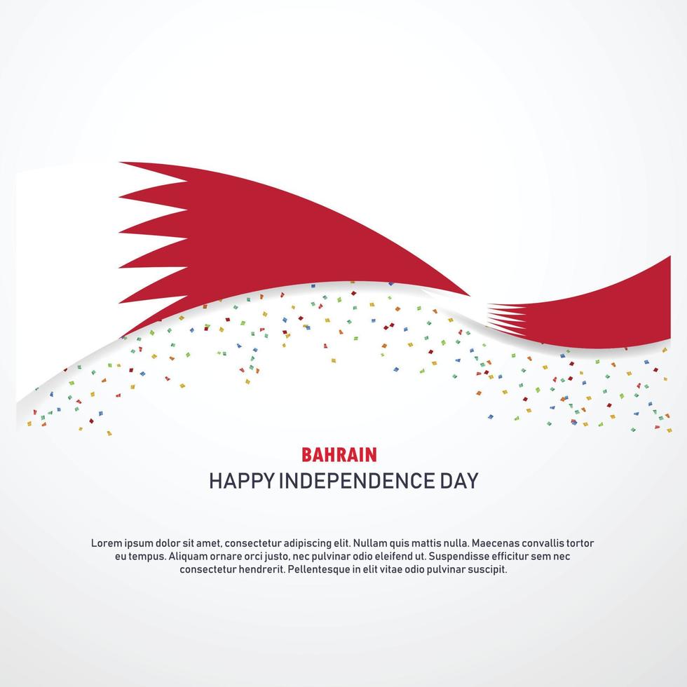 fondo de feliz día de la independencia de bahrein vector