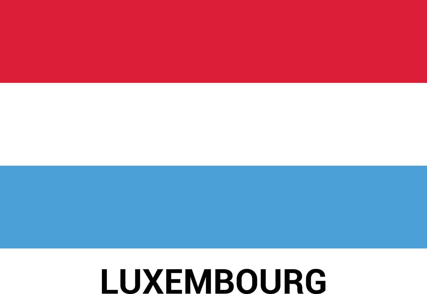 Luxembourg flag design vector