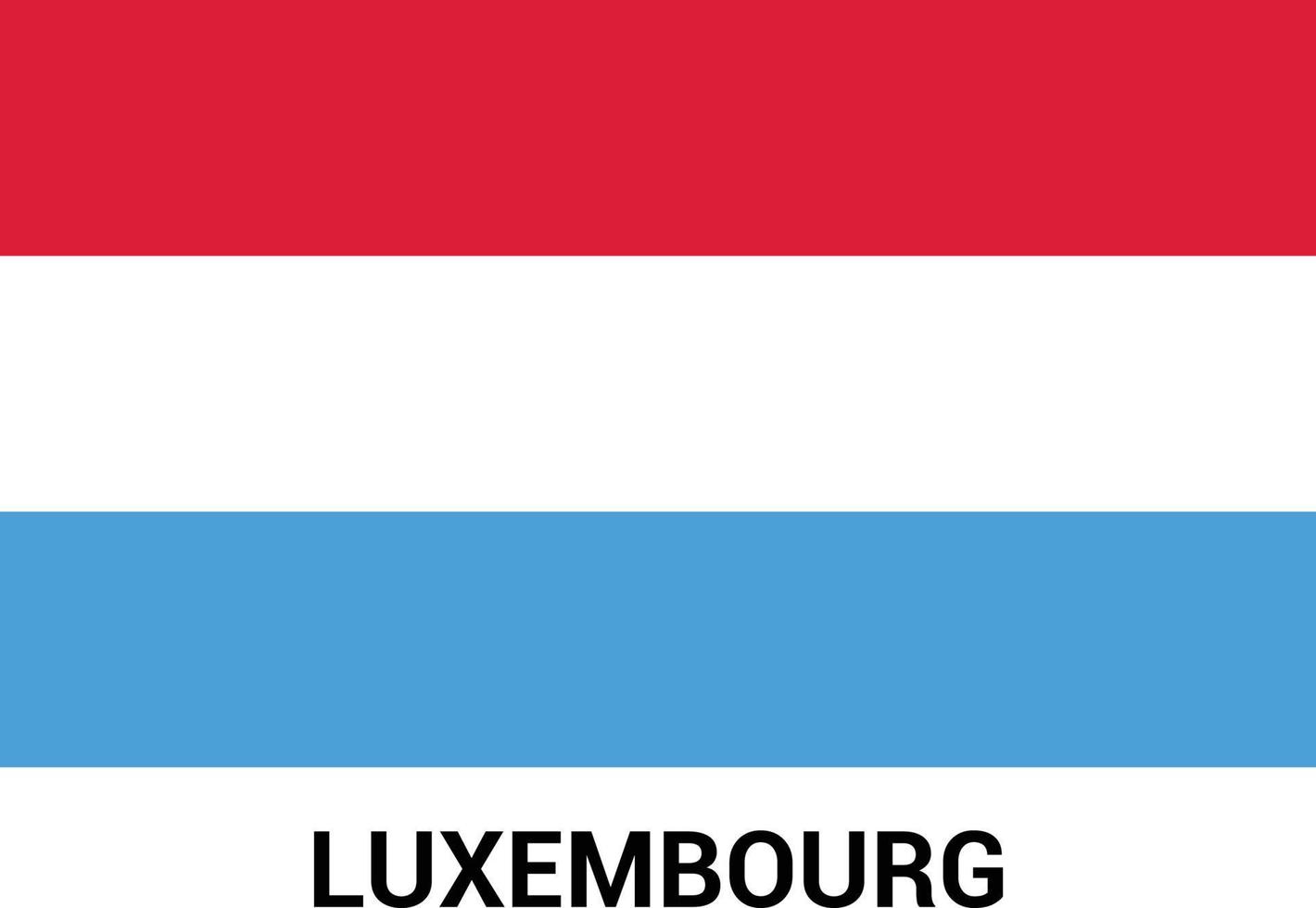 vector de diseño de bandera de luxemburgo