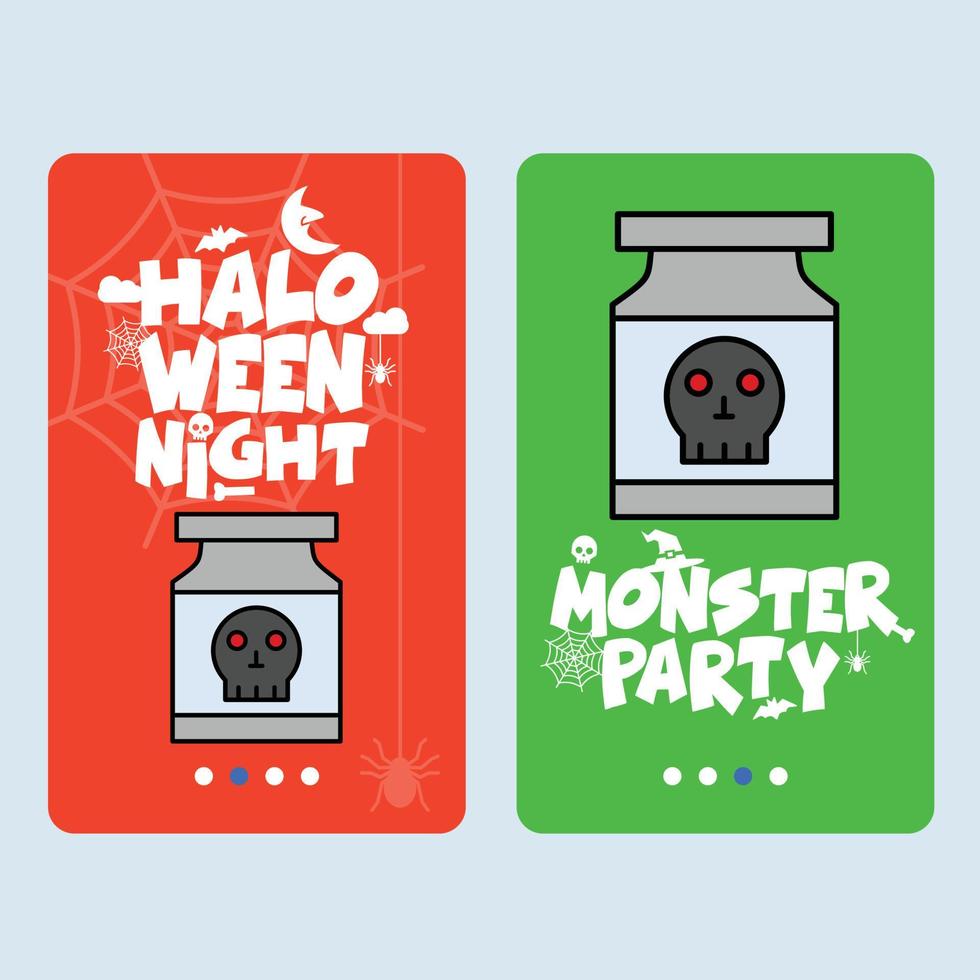 diseño de invitación de halloween feliz con vector de veneno