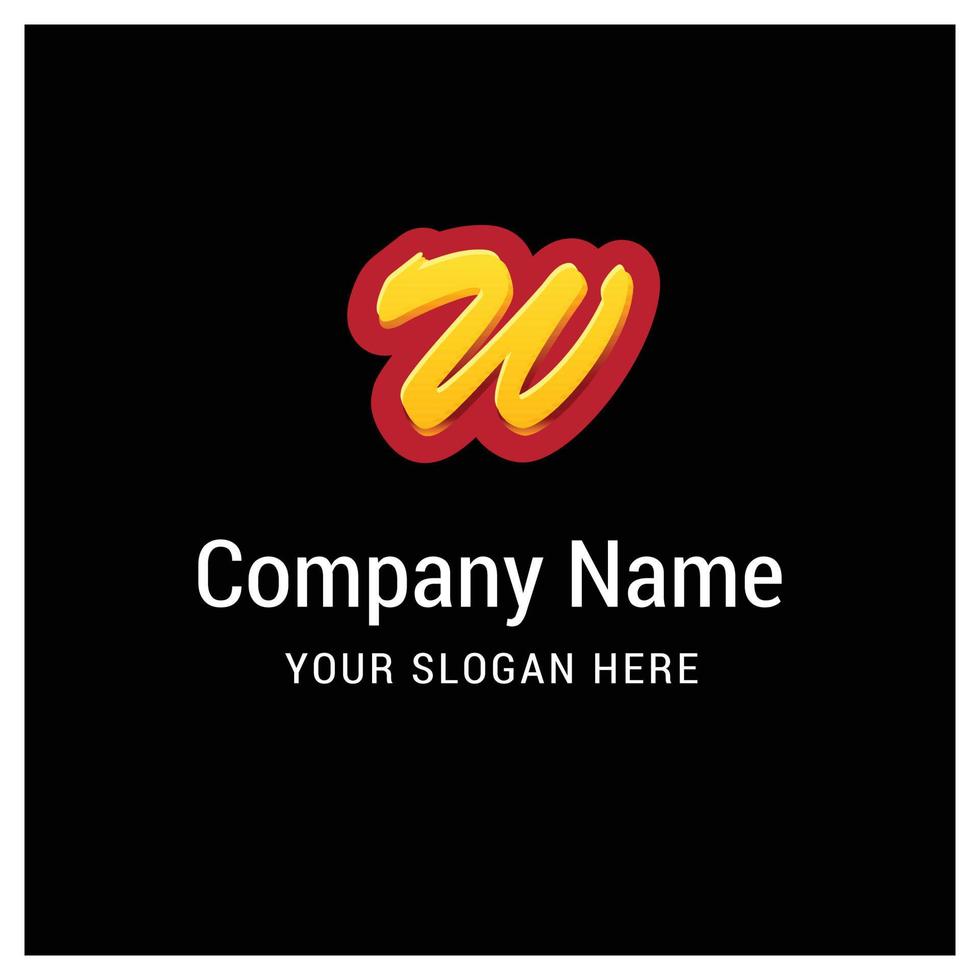 Alphabetical logo design with creative typography vector