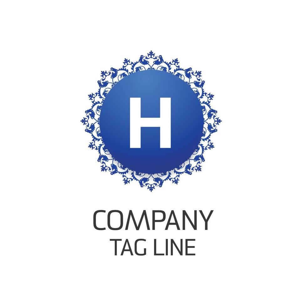 Alphabetical logo design with creative typography vector