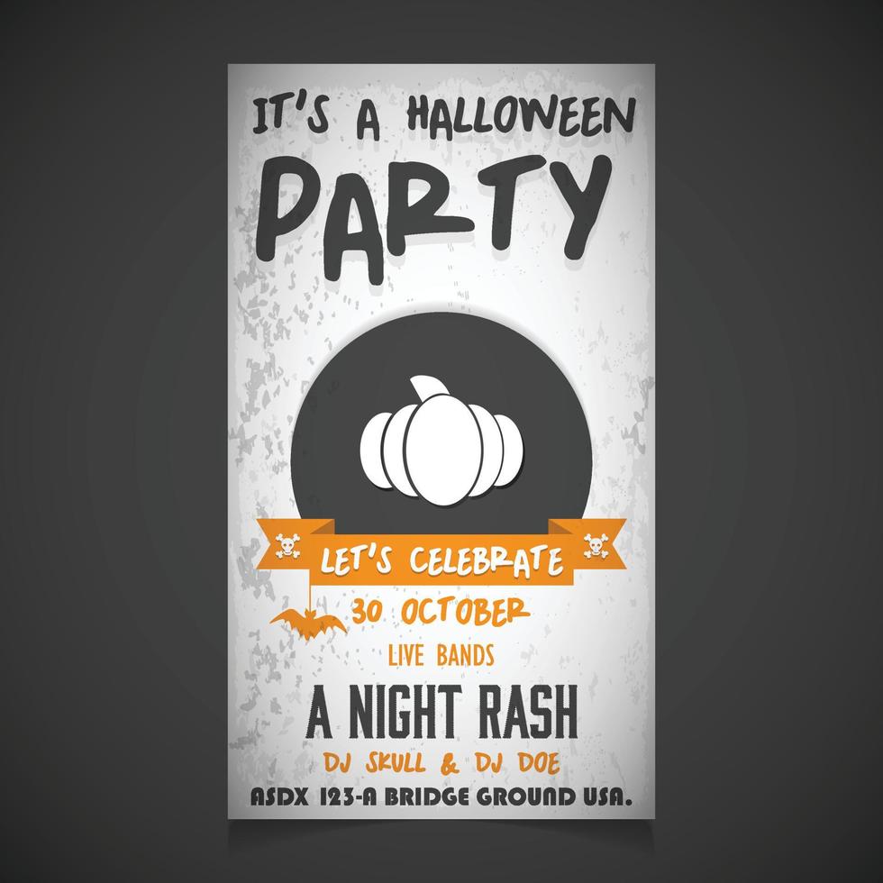 Its a Halloween party invitation card design vector