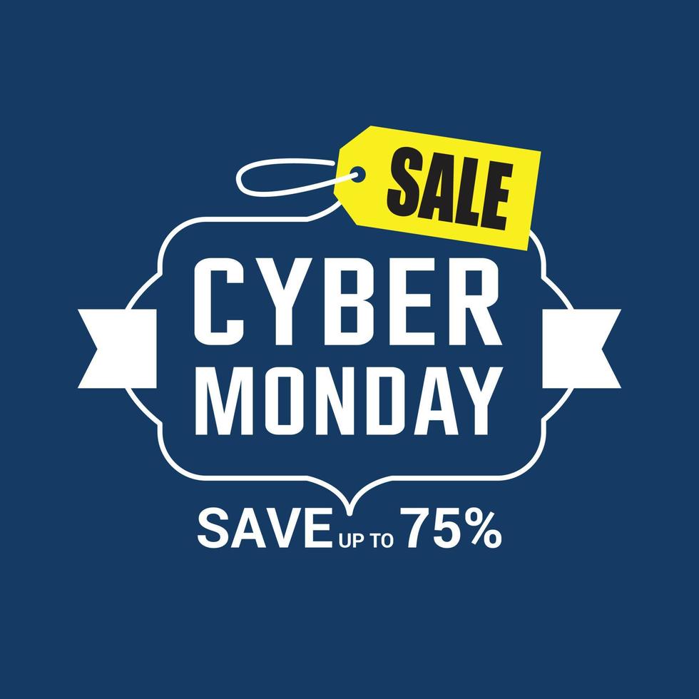 Cyber monday sale card with elegent design vector