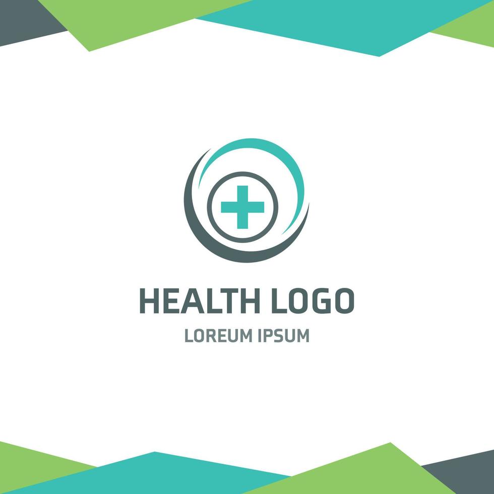 Health logo design with typography vector