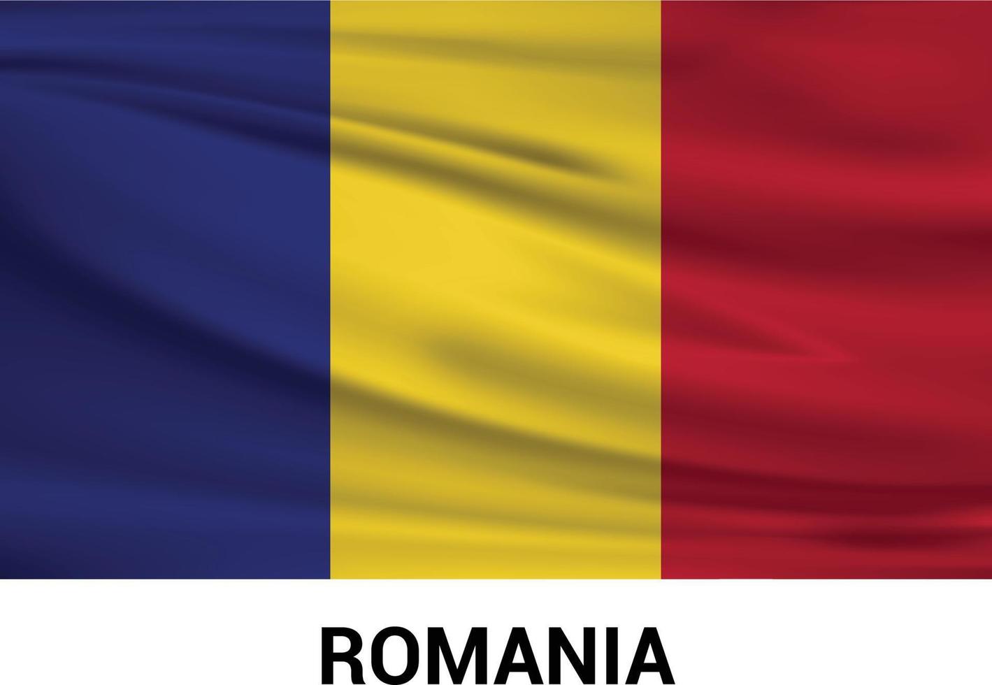 Romania flags design card vector