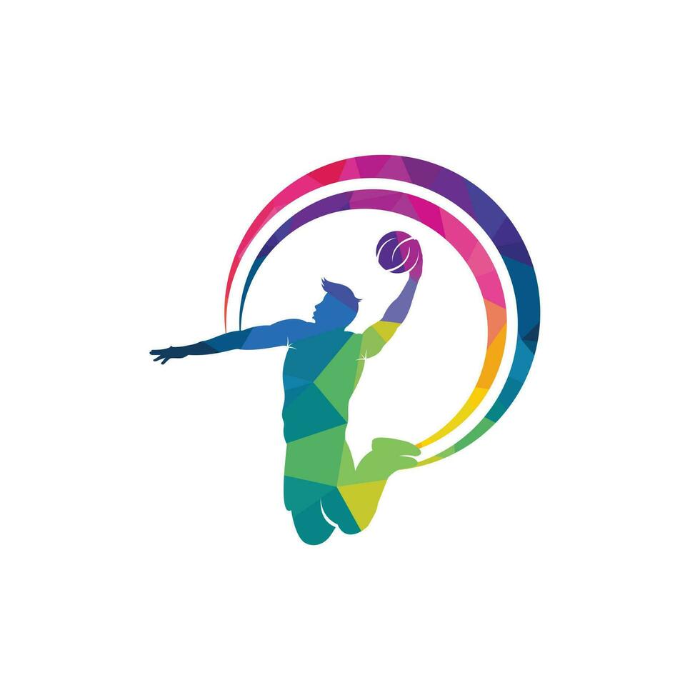 Basketball Sport vector logo design. Basketball player slam dunk design vector.