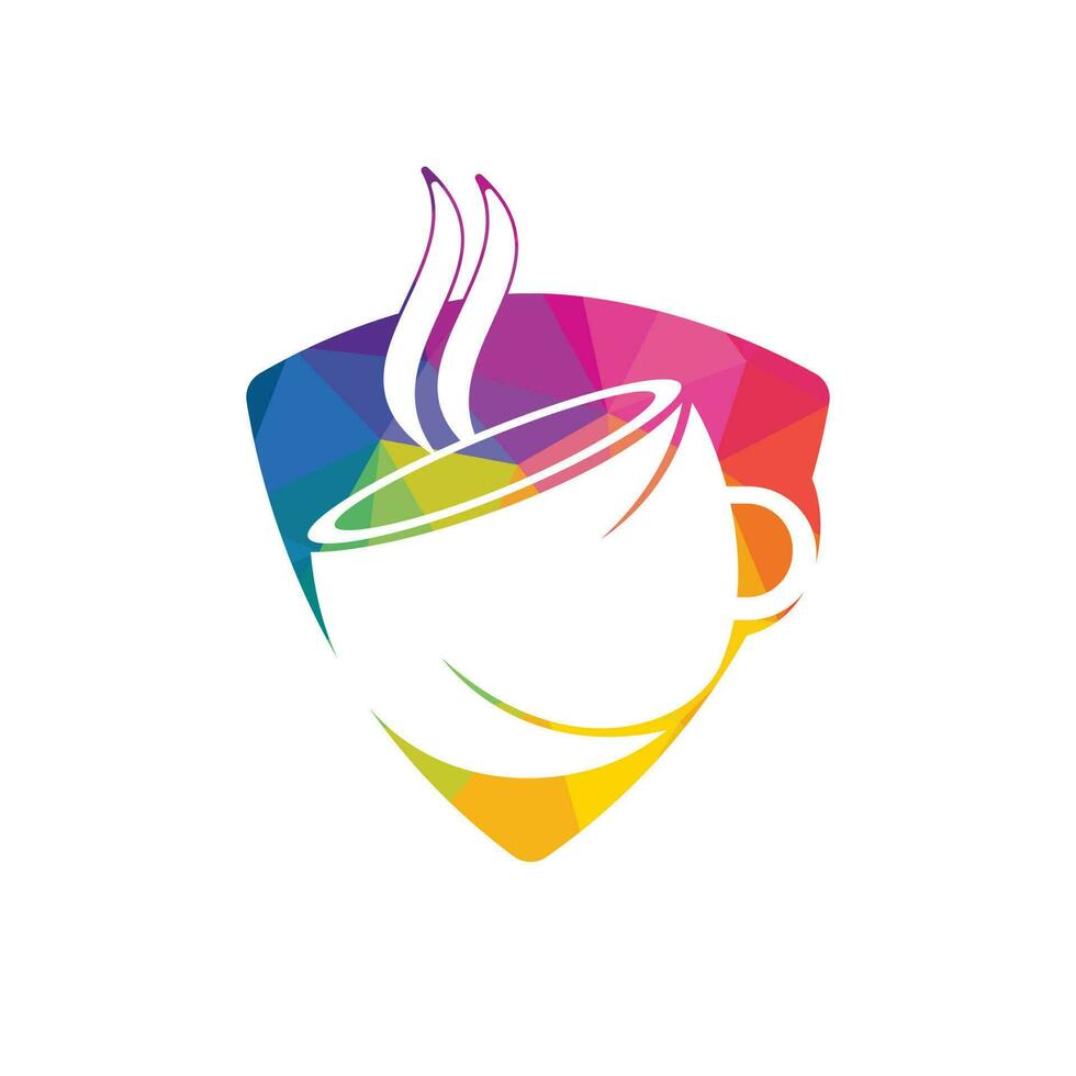 Coffee cafe vector logo design. Unique coffee cup icon logo template.