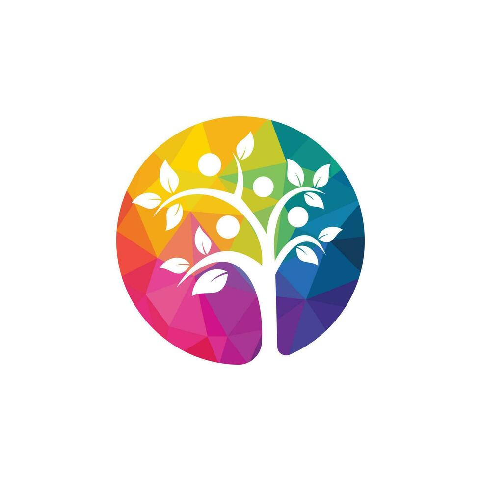 Human Tree Logo Design. Healthy People Tree Logo. 13342367 Vector Art ...