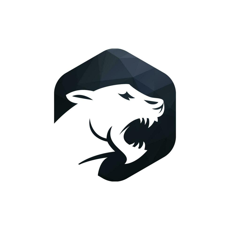 Roaring Tiger logo design. Roaring Predator Sign. Elegant tiger head vector. vector