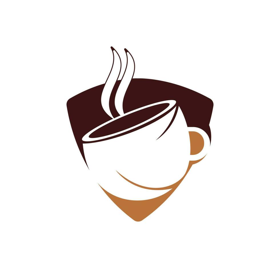 Coffee cafe vector logo design. Unique coffee cup icon logo template.