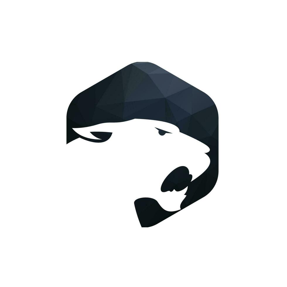 Roaring Tiger logo design. Roaring Predator Sign. Elegant tiger head vector. vector