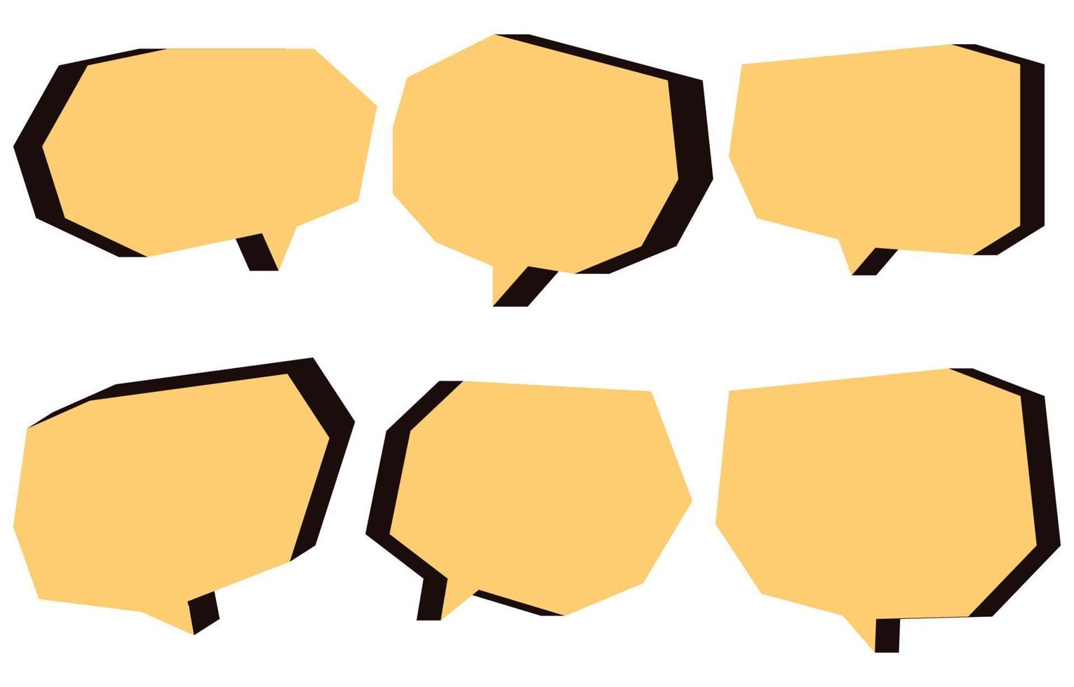 Set speech bubbles on white background. chat box or chat vector square and doodle message or communication icon Cloud speaking for comics and minimal message dialog