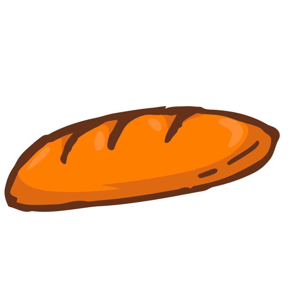 hornear pan pastelería baguette comida cocina delicioso dibujado a mano garabato vector