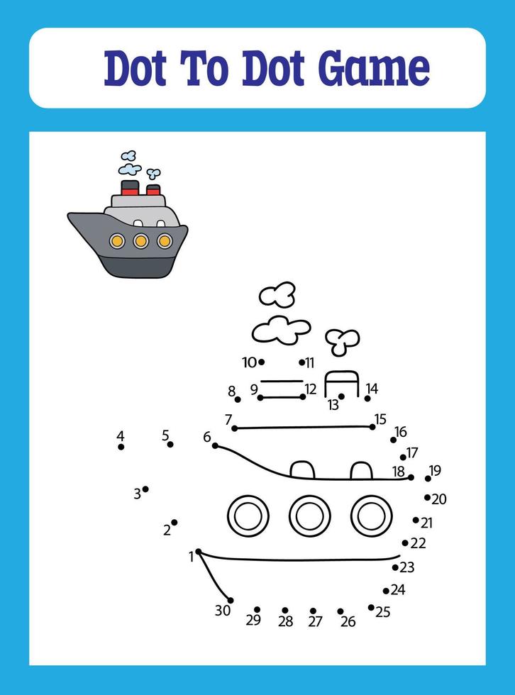 Dot to Dot Games for Kids vector