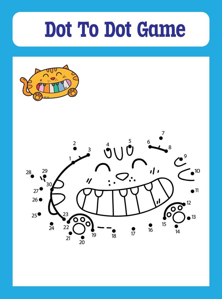 Dot to Dot Games for Kids vector