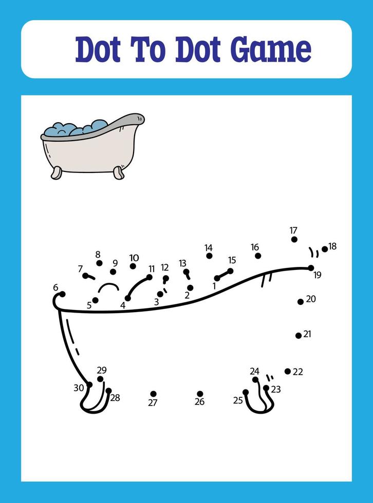 Dot to Dot Games for Kids vector
