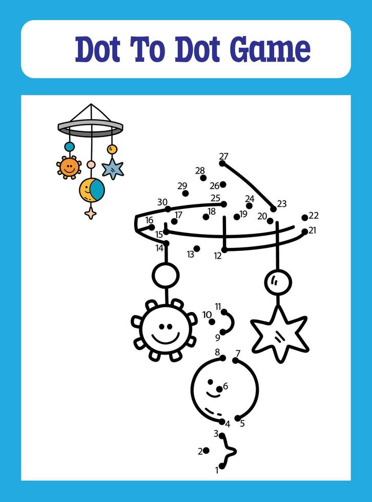 Dot to Dot Games for Kids vector