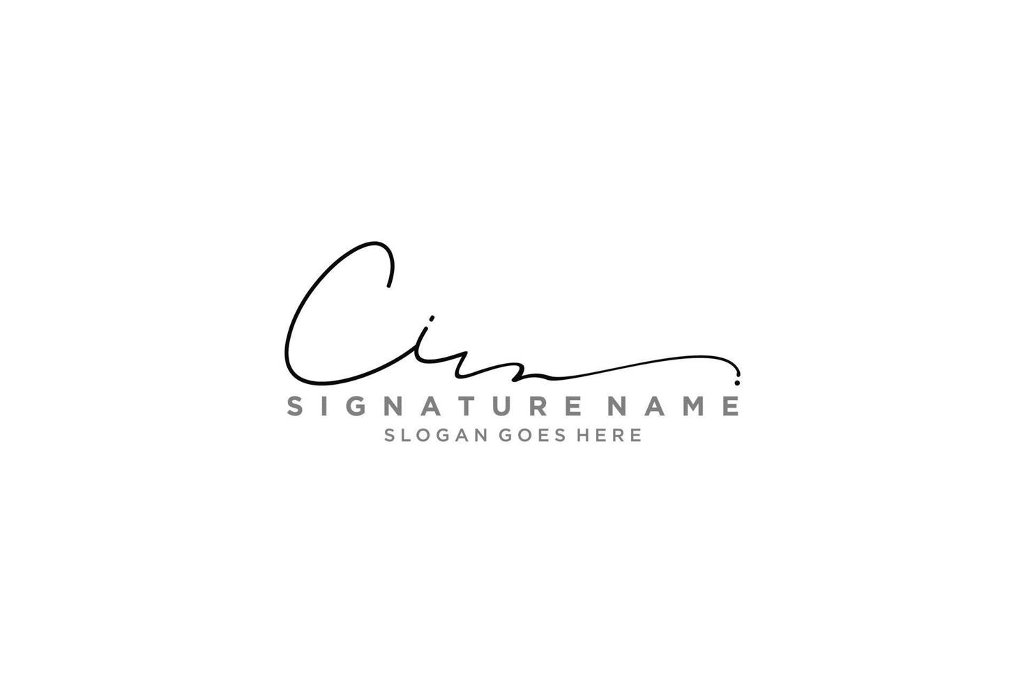 Initial CI Letter Signature Logo Template elegant design logo Sign Symbol template vector icon