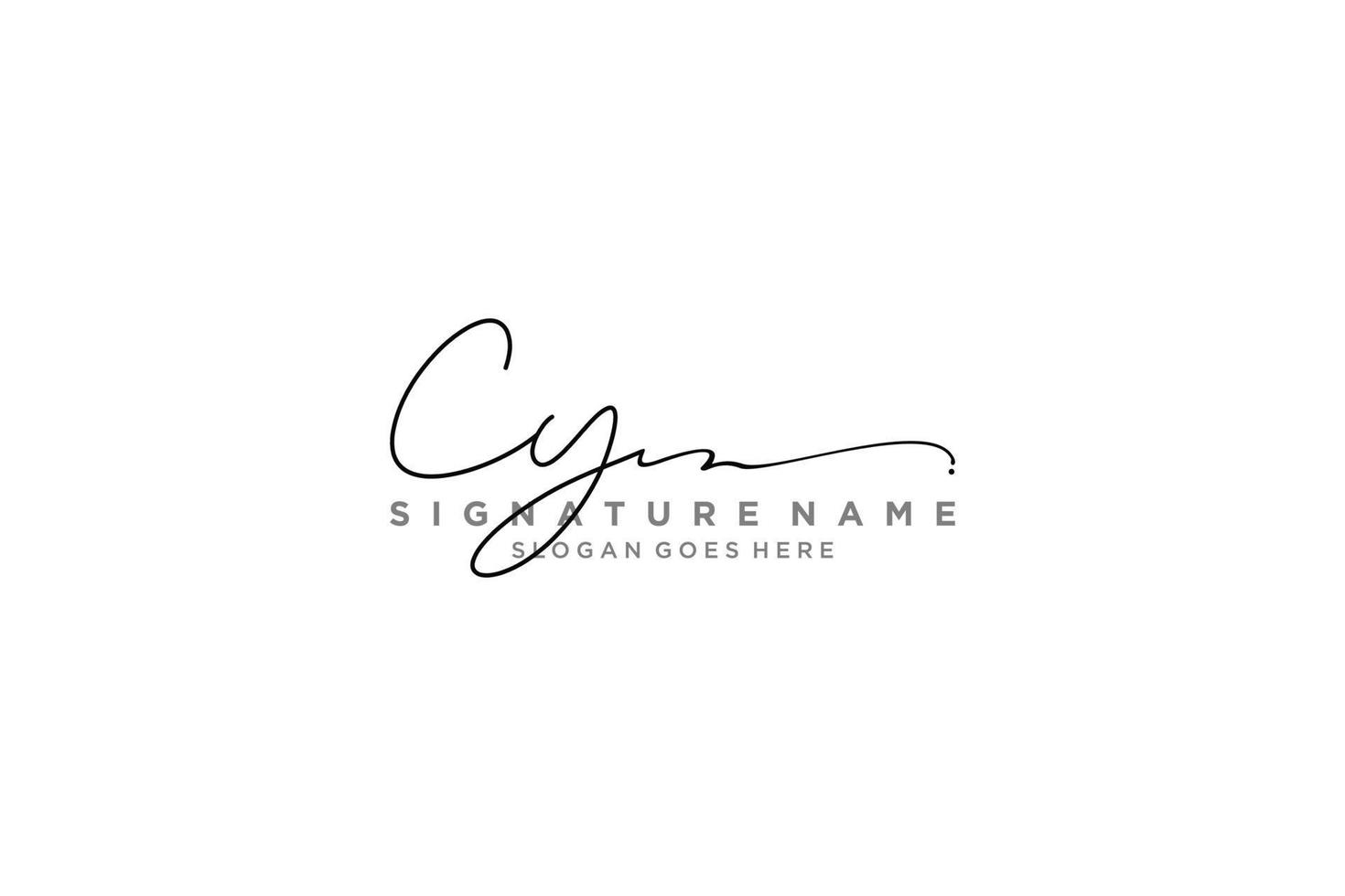 Initial CY Letter Signature Logo Template elegant design logo Sign Symbol template vector icon