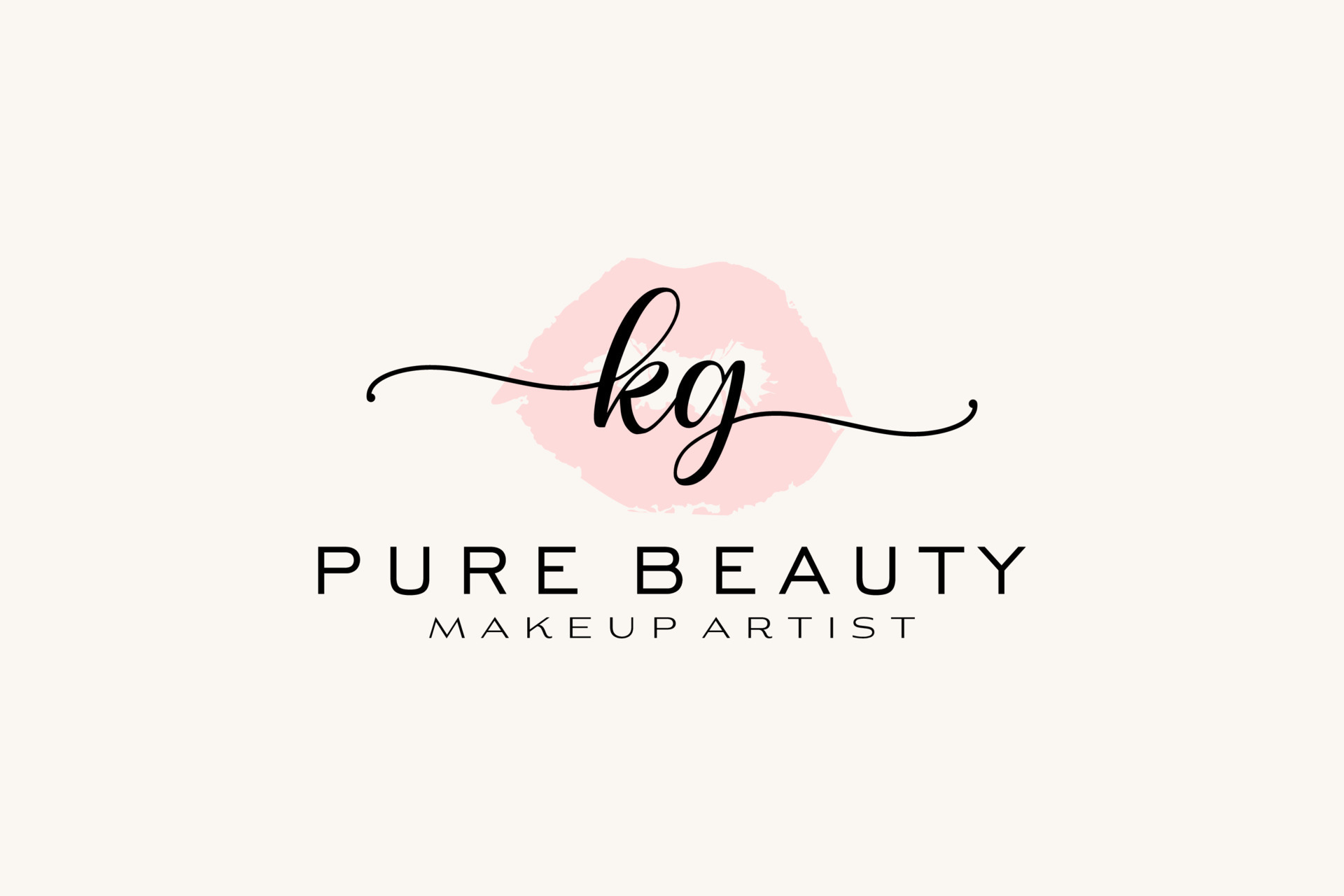 Watercolor Lips Premade Logo Design