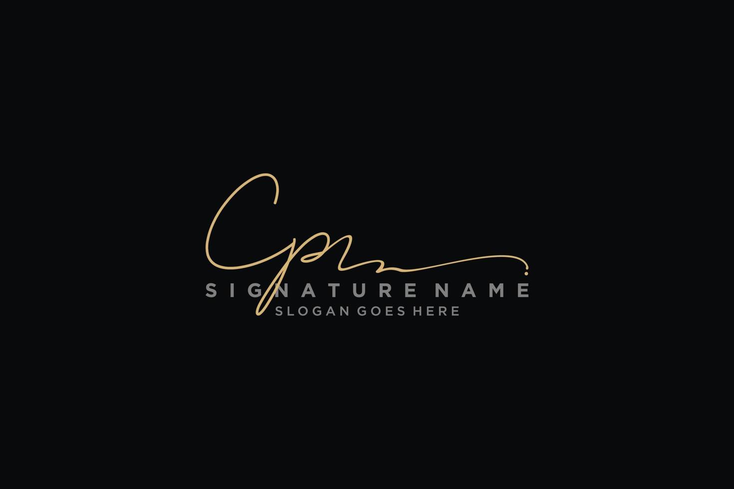 Initial CP Letter Signature Logo Template elegant design logo Sign Symbol template vector icon