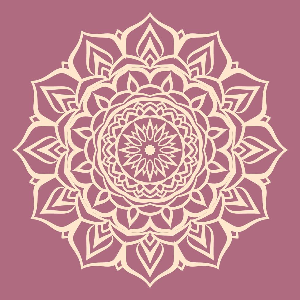 abstract mandala art with youth and soft color circular decoration for web or print vector design element