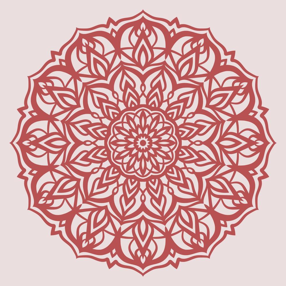 abstract mandala art with youth and soft color circular decoration for web or print vector design element