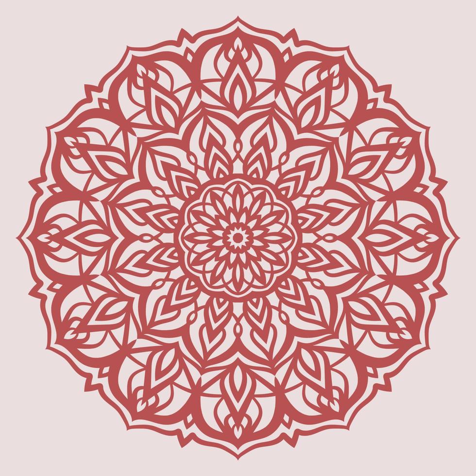 arte de mandala abstracto con decoración circular de color suave y juvenil para web o elemento de diseño de vector de impresión