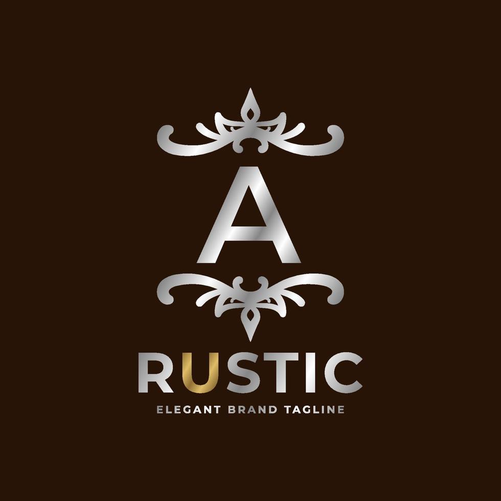 carta un diseño de plantilla de logotipo de vector rústico para moda, boda, spa, salón, hotel, restaurante, cuidado de la belleza