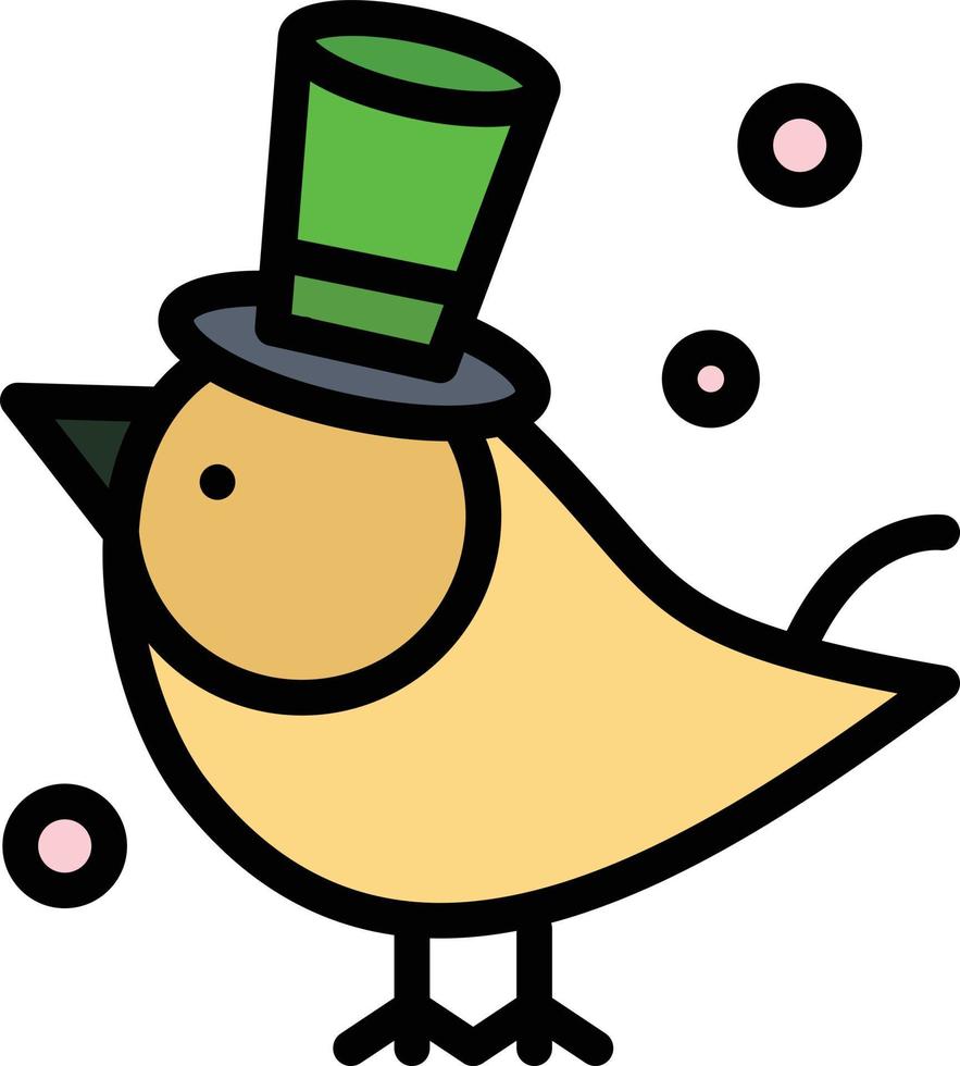 Bird Fly Pet Sparrow Business Logo Template Flat Color vector