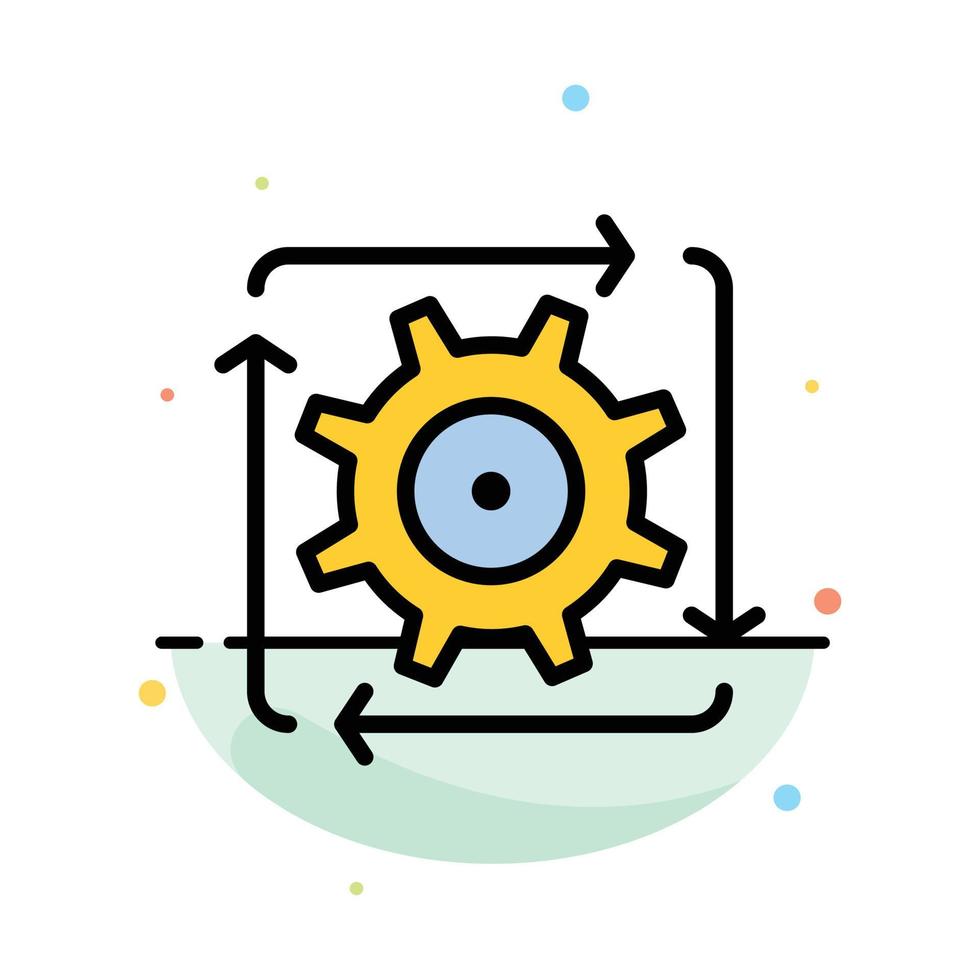 Workflow Automation Development Flow Operation Abstract Flat Color Icon Template vector