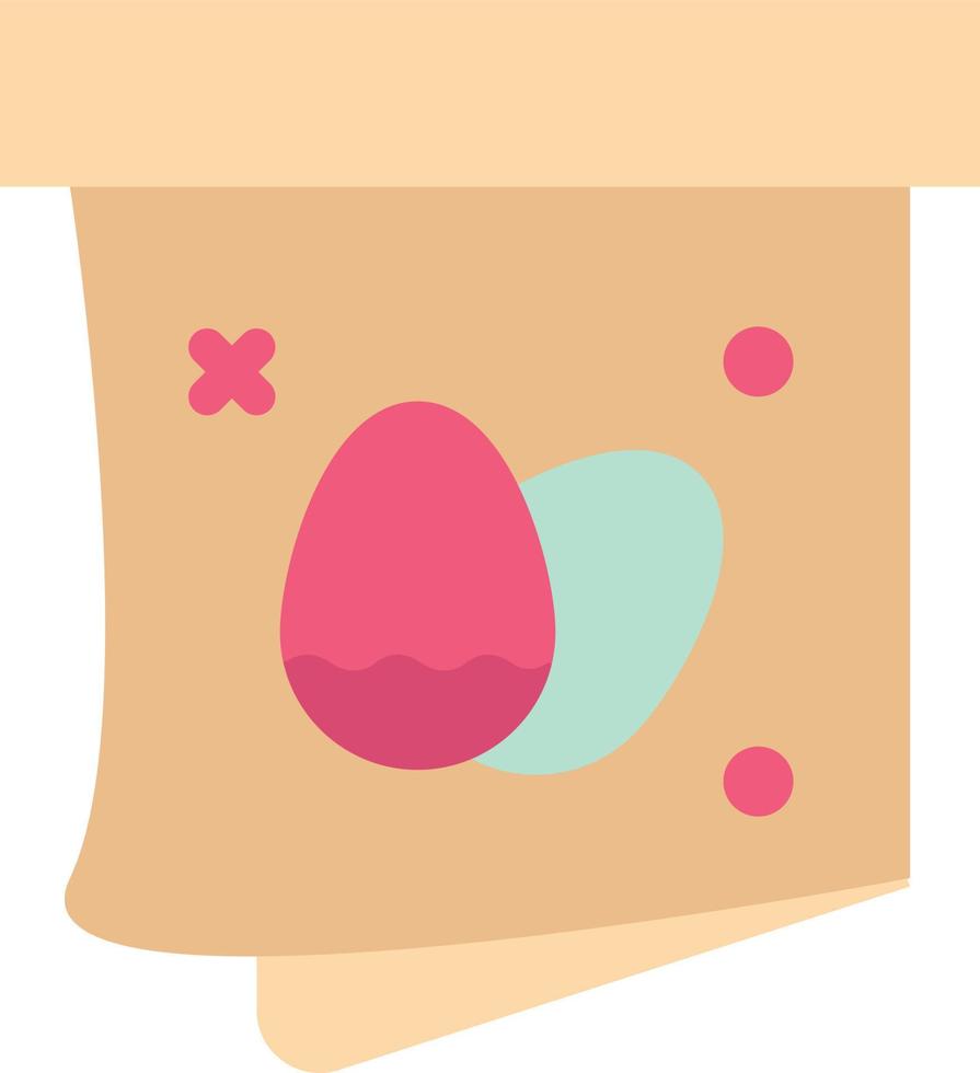 Egg Gift Easter Holiday  Flat Color Icon Vector icon banner Template