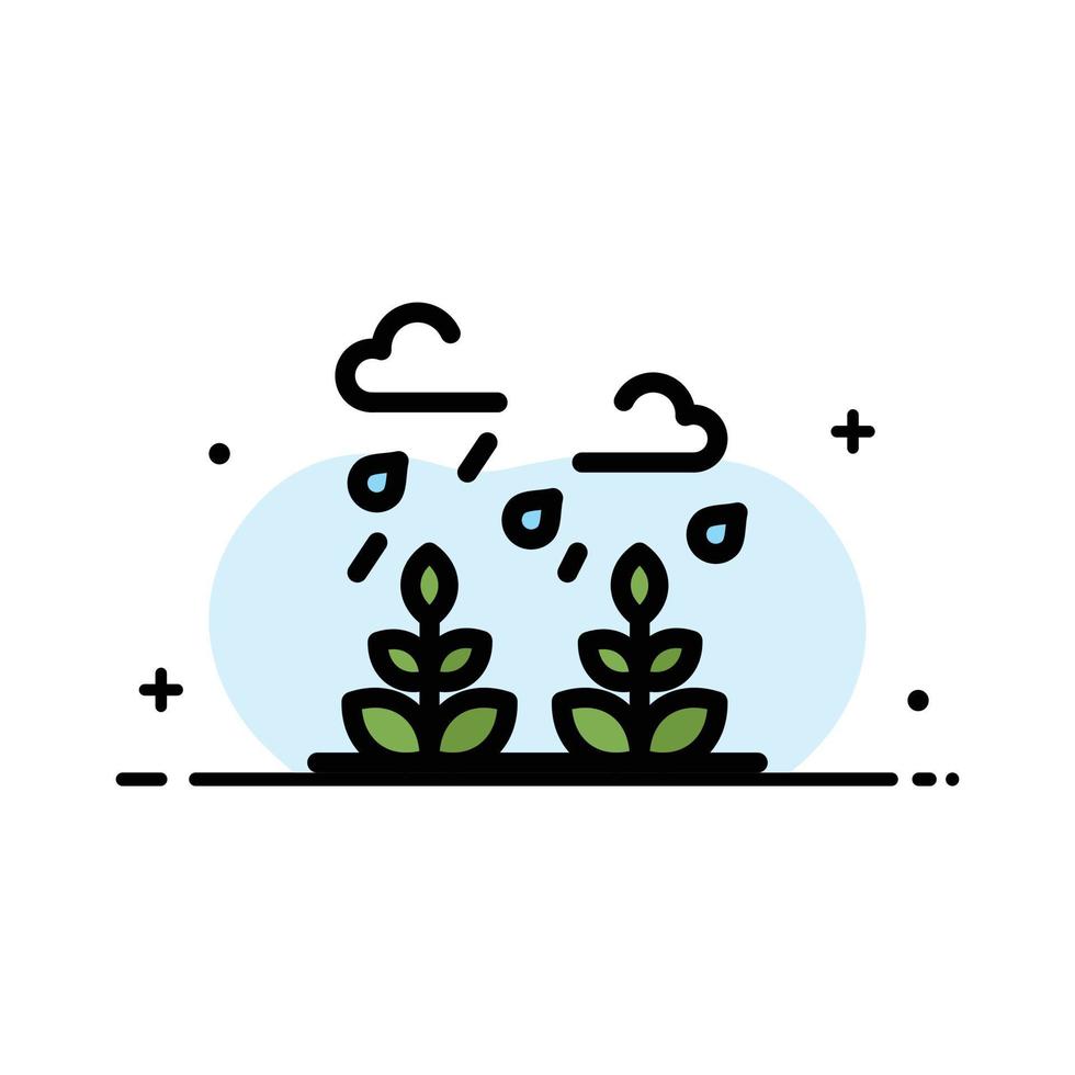 medio ambiente crecimiento hoja vida negocio línea plana lleno icono vector banner plantilla