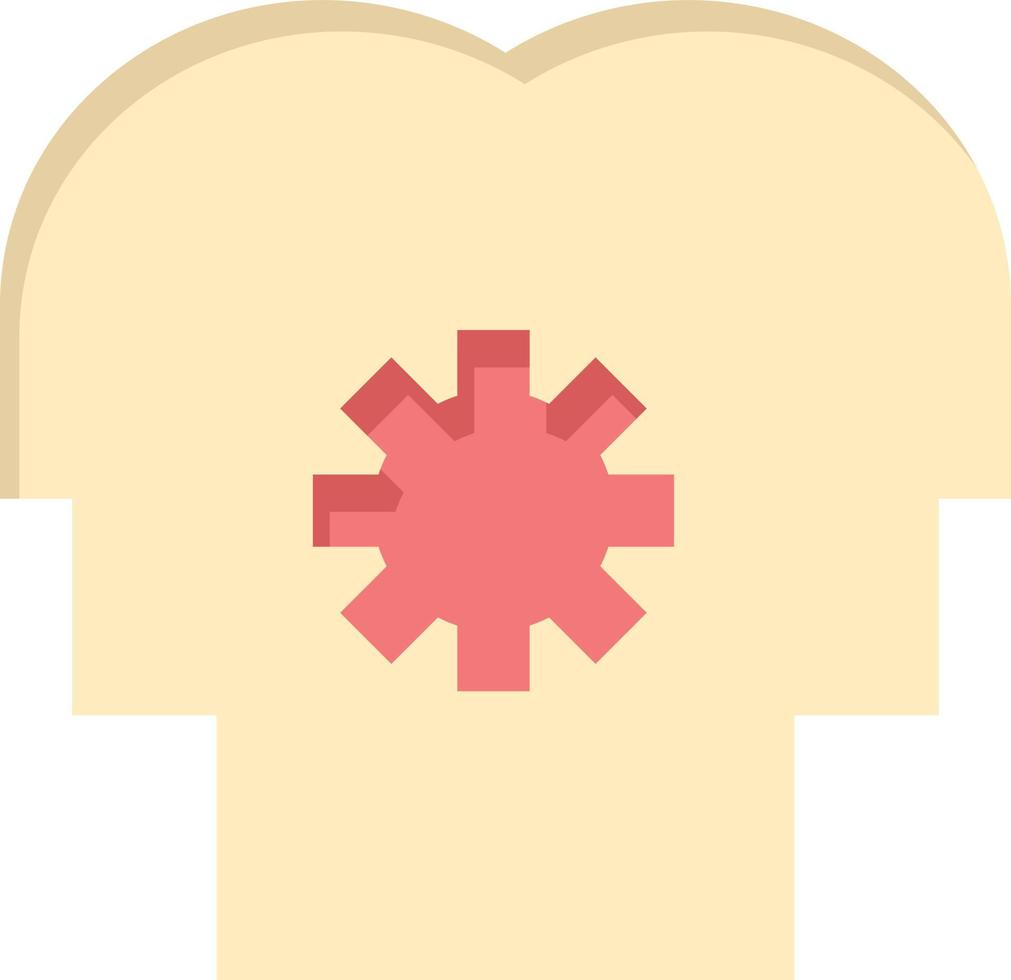 Brain Control Mind Setting  Flat Color Icon Vector icon banner Template