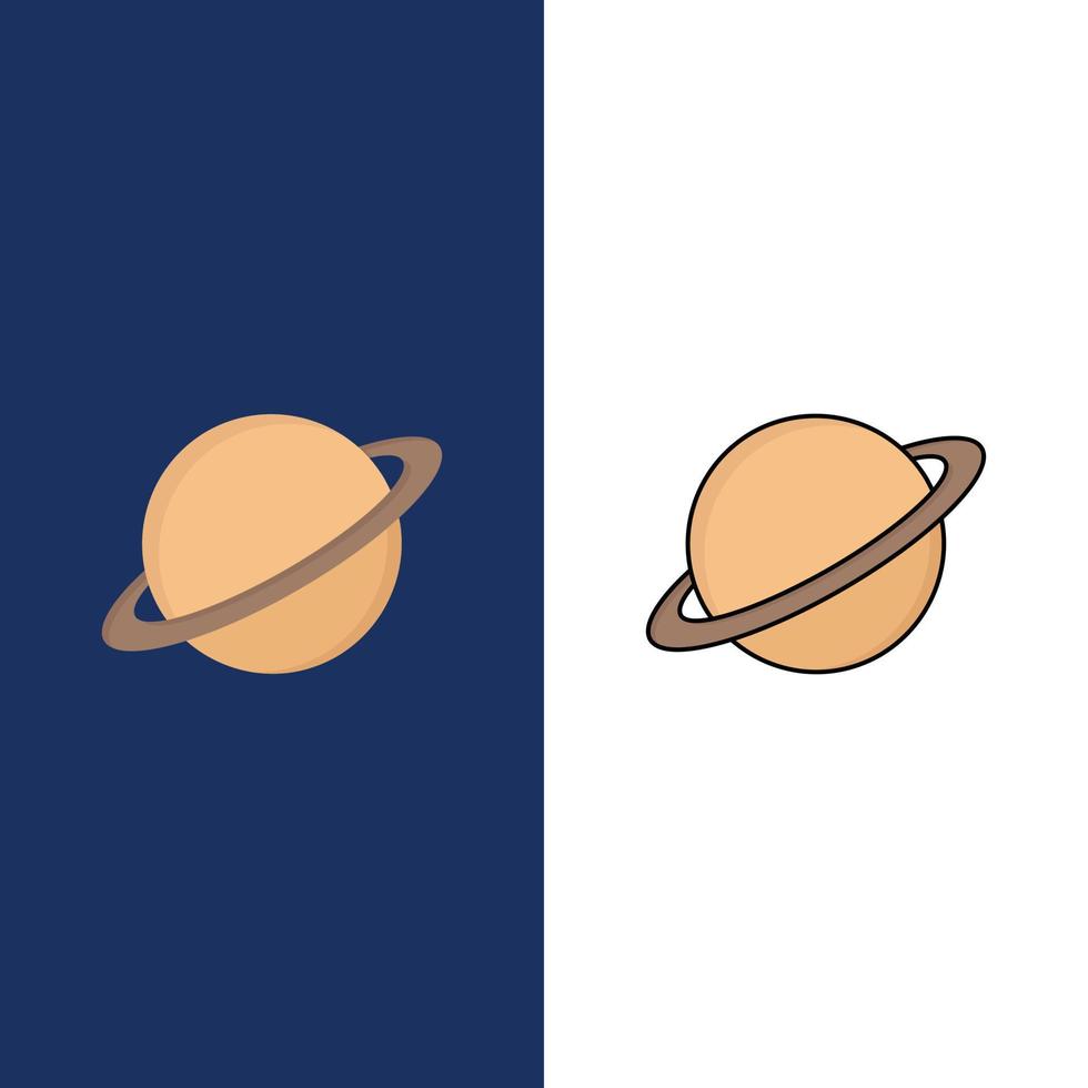 planeta espacio luna bandera marte color plano icono vector