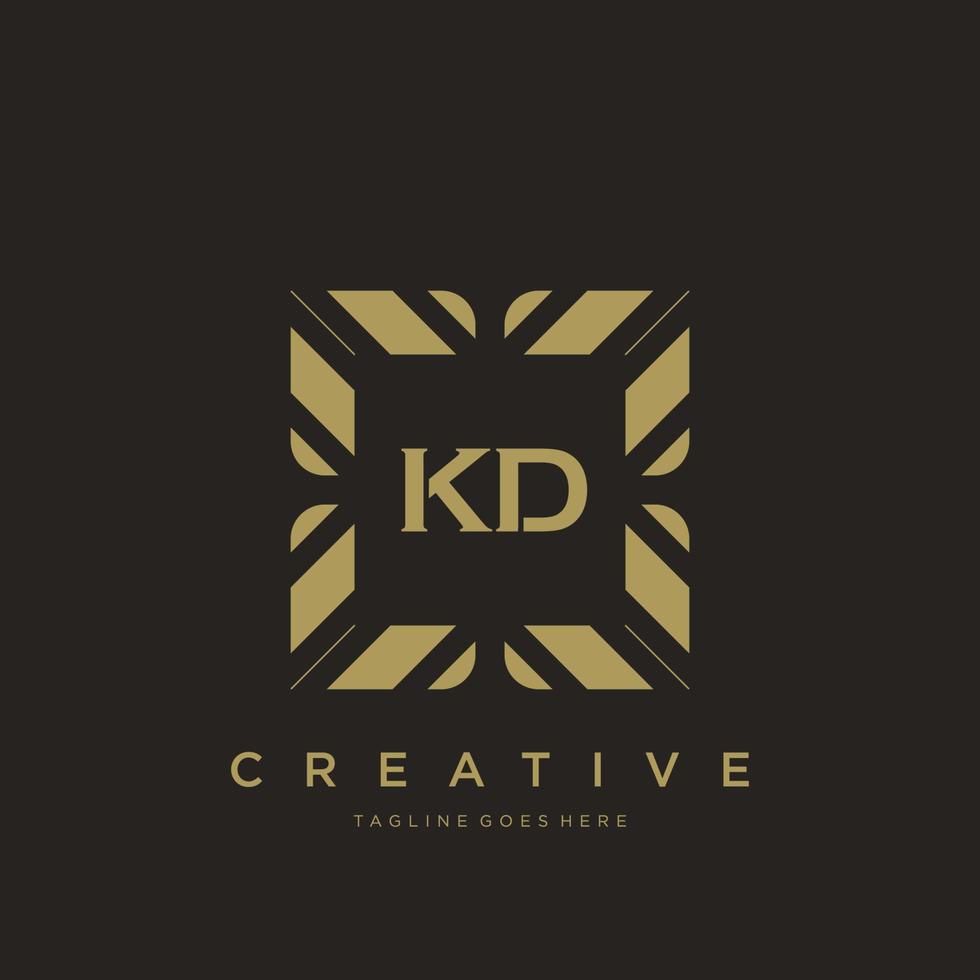 KD initial letter luxury ornament monogram logo template vector