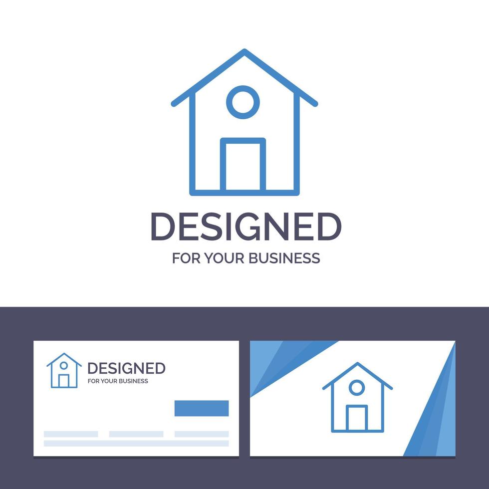 tarjeta de visita creativa y plantilla de logotipo casa edificio ilustración vectorial vector