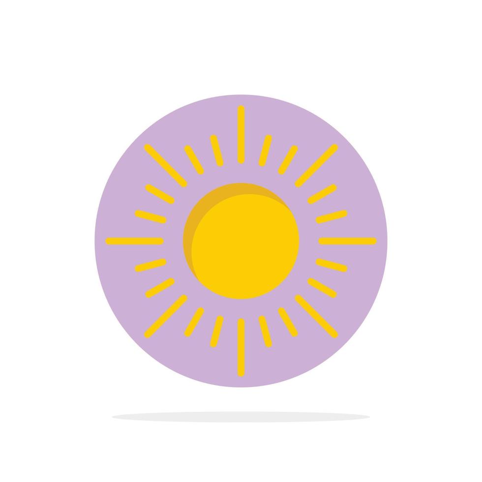 Sun Sunrise Sunset Abstract Circle Background Flat color Icon vector