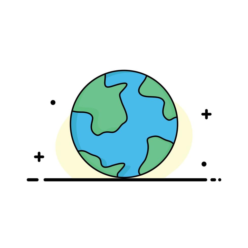 earth globe world geography discovery Flat Color Icon Vector