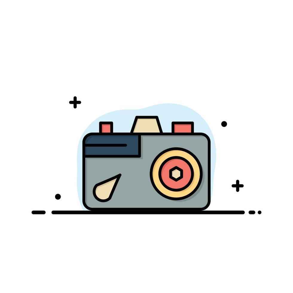Camera Education Image Picture Business Logo Template Flat Color vector
