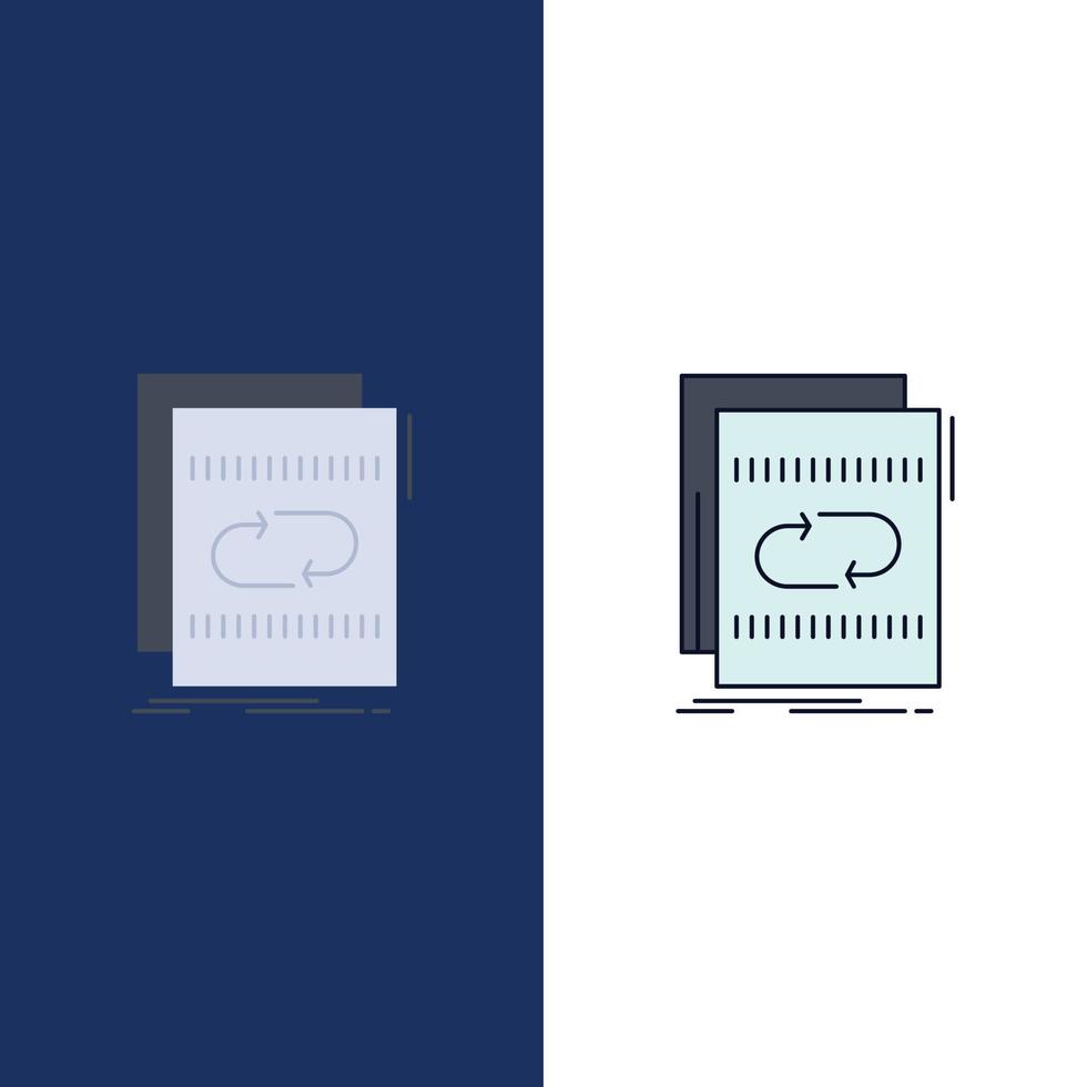 Audio file loop mix sound Flat Color Icon Vector