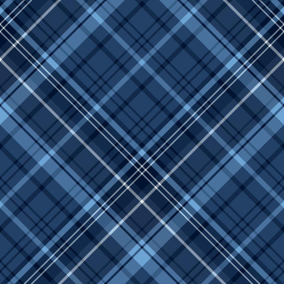 Seamless pattern in summer dark blue colors for plaid, fabric, textile, clothes, tablecloth and other things. Vector image. 2