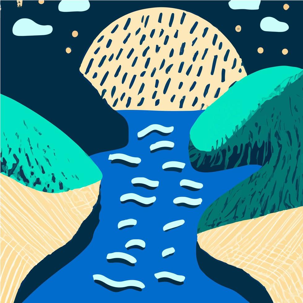 Illustration in Scandinavian style. beautiful background. vector
