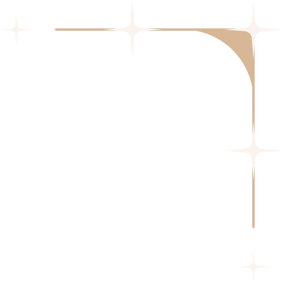 Minimal Star Corner Border Vector Illustration