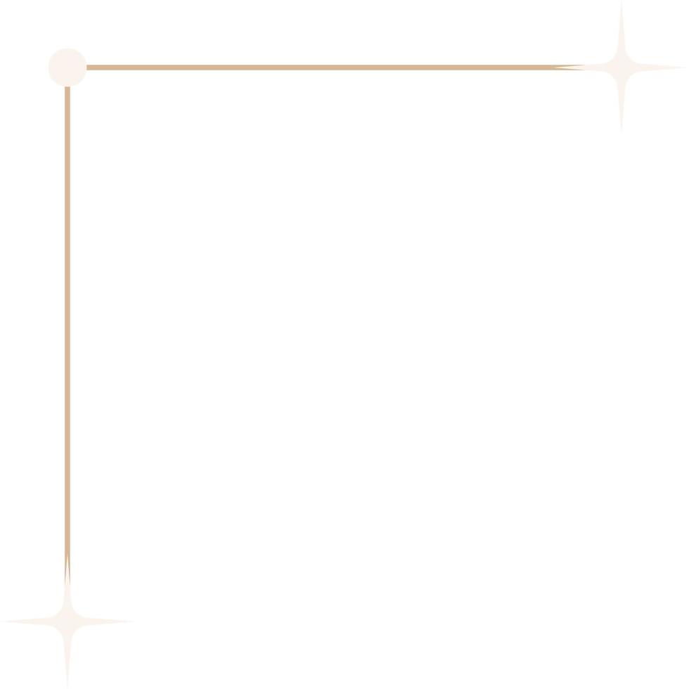 Minimal Star Corner Border Vector Illustration