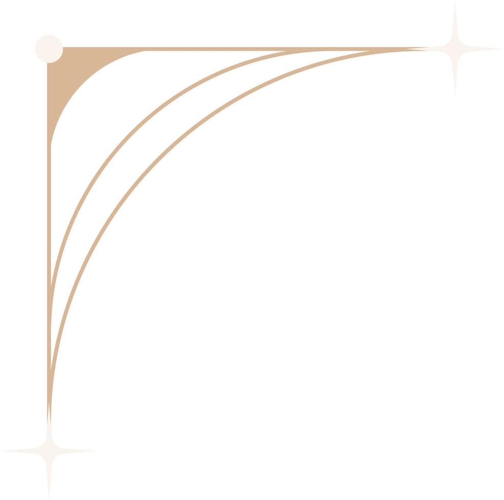 Minimal Star Corner Border Vector Illustration