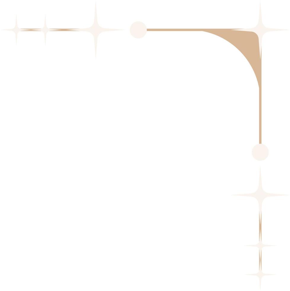 Minimal Star Corner Border Vector Illustration