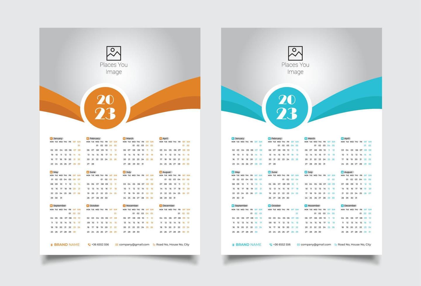 2023 Wall Calendar Design vector