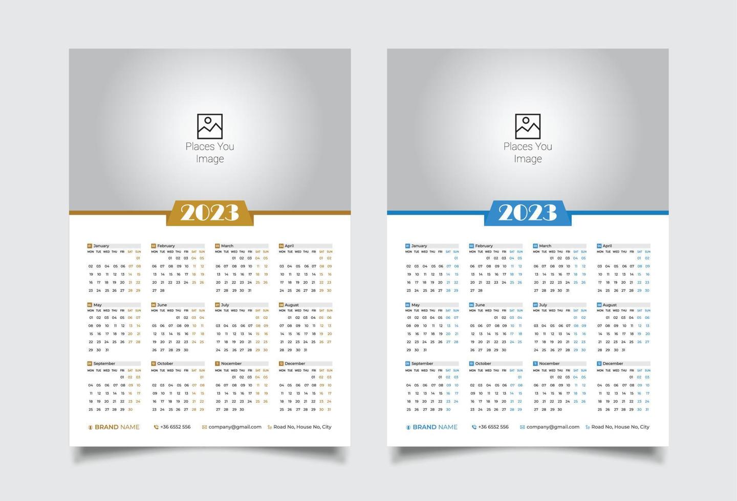 2023 Wall Calendar Design vector